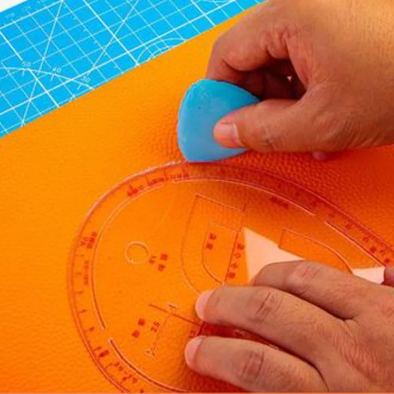 4PCS Fashion Design Proofing Plate Making Cutting Curve Button Ruler Arc Sewing Ruler PVC Ruler Sewing Combination Set