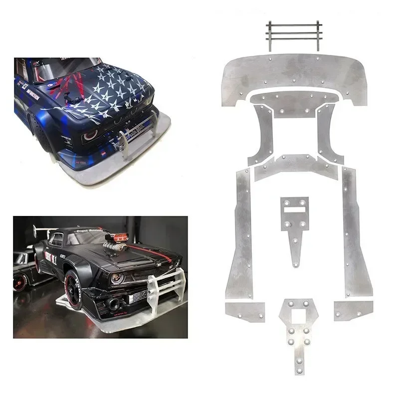 

RC Car Metal Chassis Armor Protection Skid Plate Front Bumper for ARRMA 1/7 Felony Infraction Limitless RC Car Upgrade Parts
