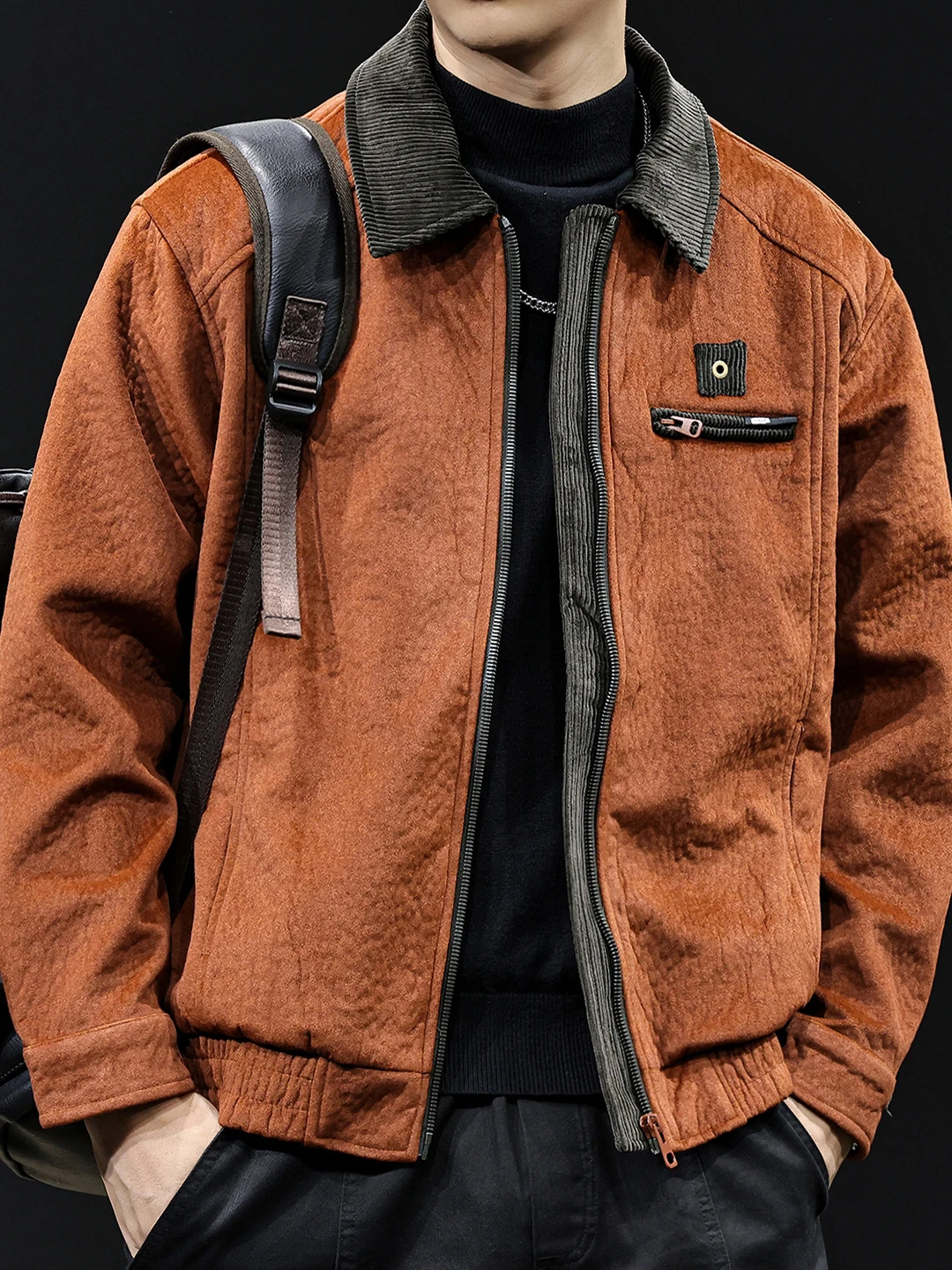 

Мужская куртка-бомбер American Barn Sle Thiened, повседневная, высококачественная, осенне-зимняя, модная, брендовая, больших размеров, на молнии, длинная