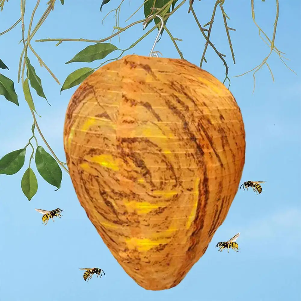 Outdoor hängende Wespen nest Lockvogel wasserdicht gefälschte Wespen nest Lockvogel Nest Lockvogel Hornissen Kunststoff Insekten Papier antrieb Bienenstock Laterne