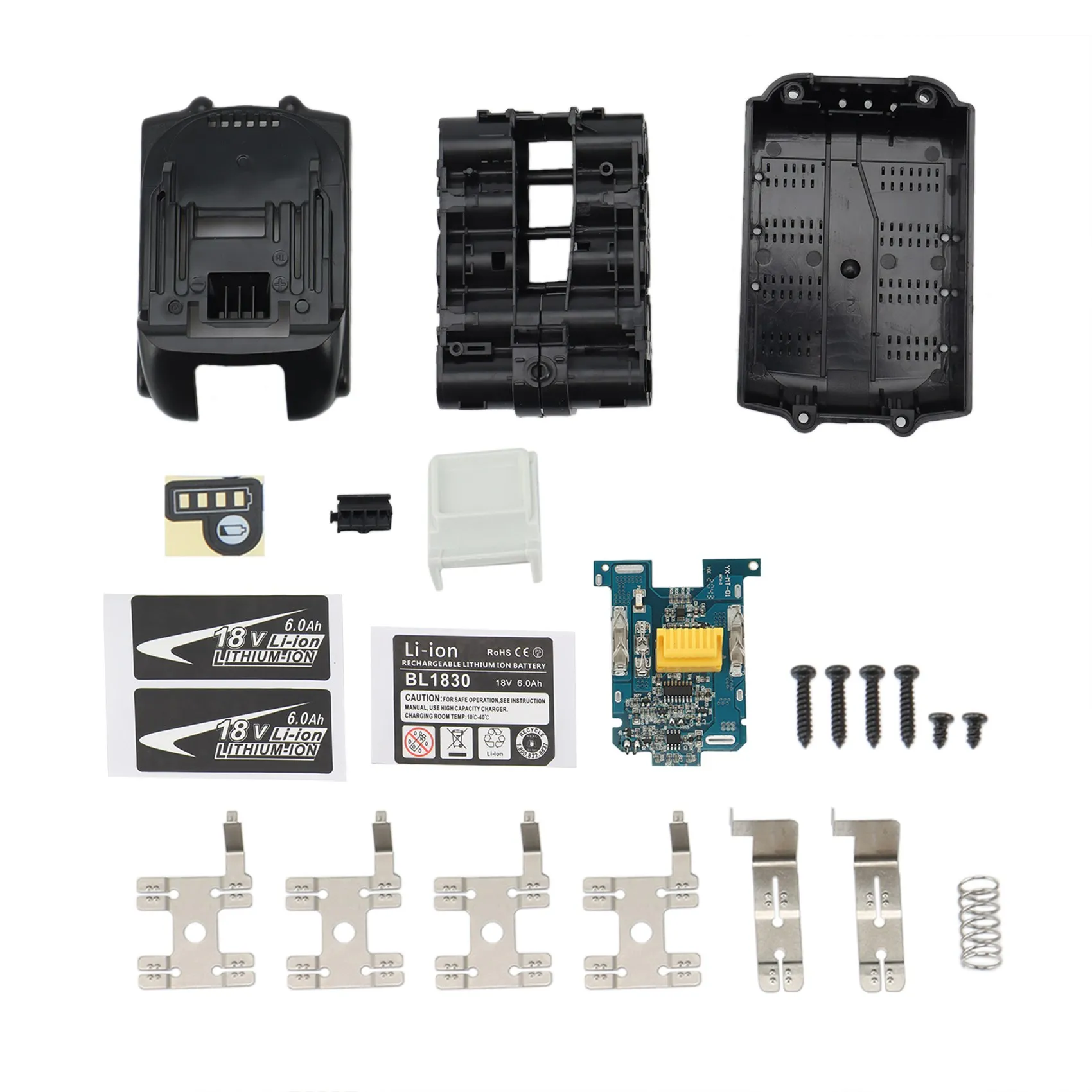 

Li-Ion Battery Case Charging Protection Circuit Board Label Box for Makita 18V BL1830 LED Battery Indicator 6.0Ah Label