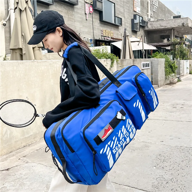 2024-new-badminton-bag-portable-fitness-sports-bag-men's-single-shoulder-crossbody-large-capacity-training-bag-handheld