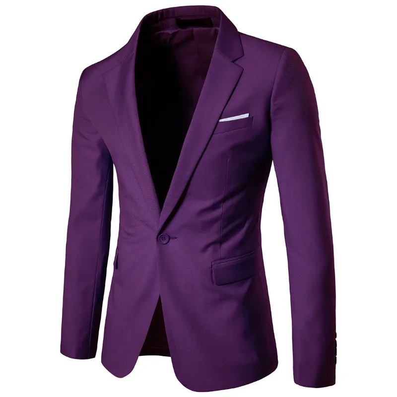 

Business Casual Suit Man Best Man Wedding One Button Blazer Men's Top