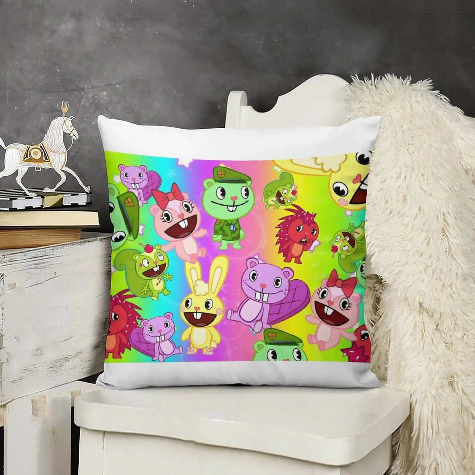 

Happy Tree Friends Design Throw Pillow Sofa Cushion Cover Anime Covers For Sofas pillow