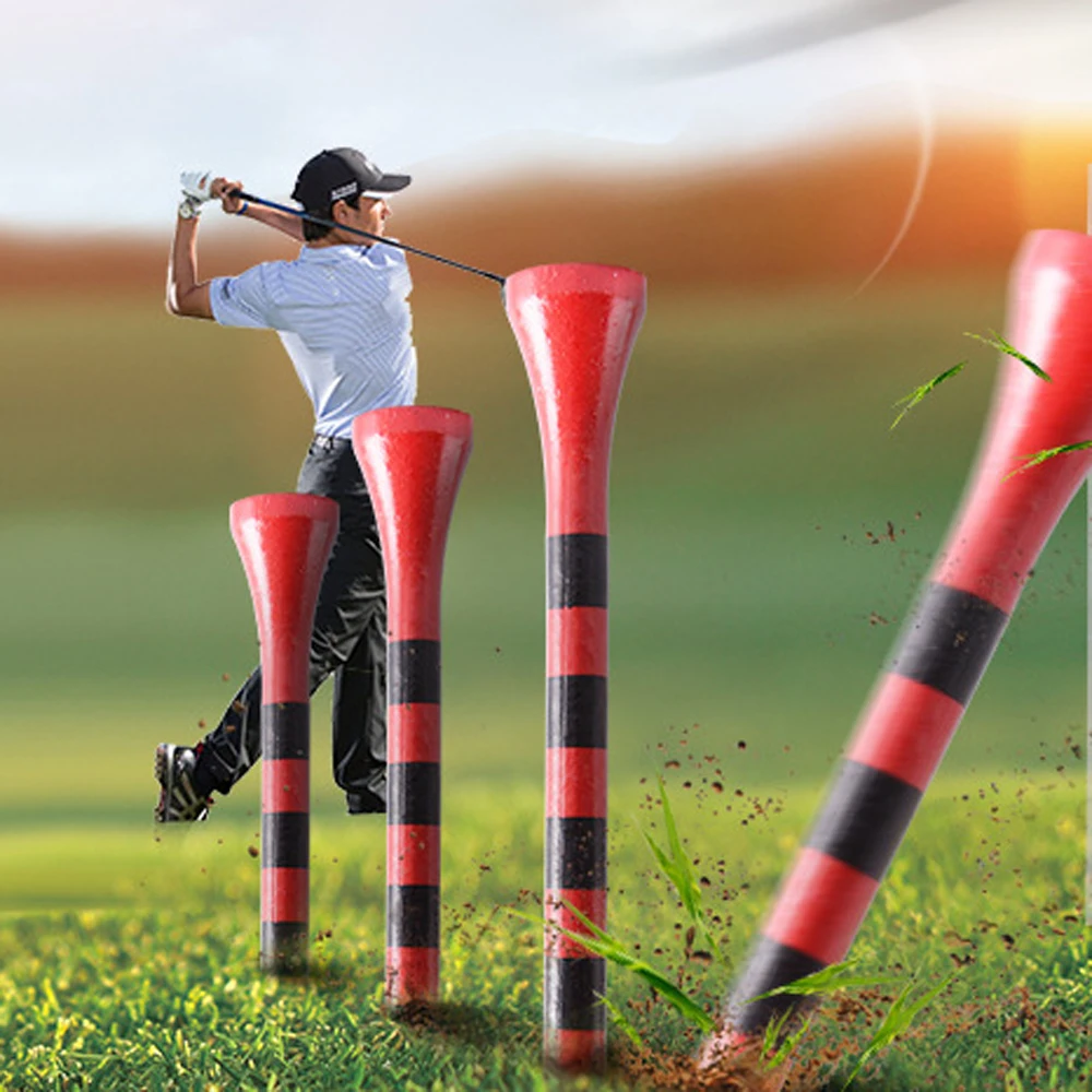 100pcs Bamboo Golf Tees - Eco-Friendly Professional Golf Tee Set Durable & Smooth Swing, Perfect for Golf Training & Competition