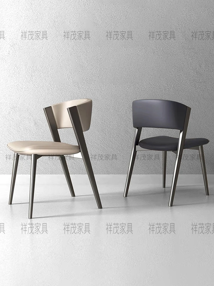 High Back Hotel Restaurant Nordic Leather Outdoor Dining Chair Modern Luxury Table and Chair