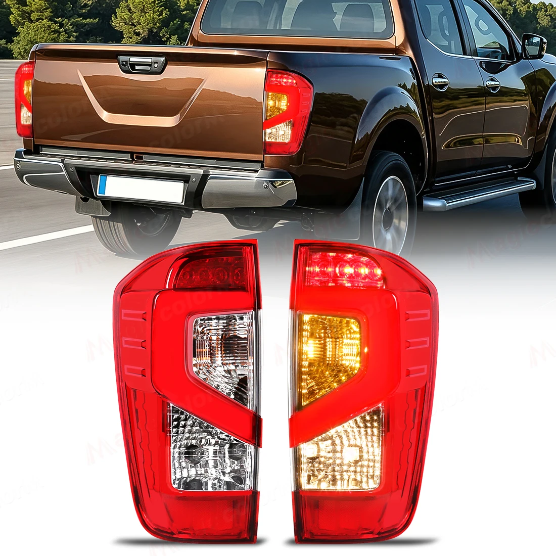 LED Tail Lamp Assembly For Nissan NP300 Navara 2015 2016 2017 2018 2019 2020 2021 Turn Signal Brake Reverse Lights Taillights