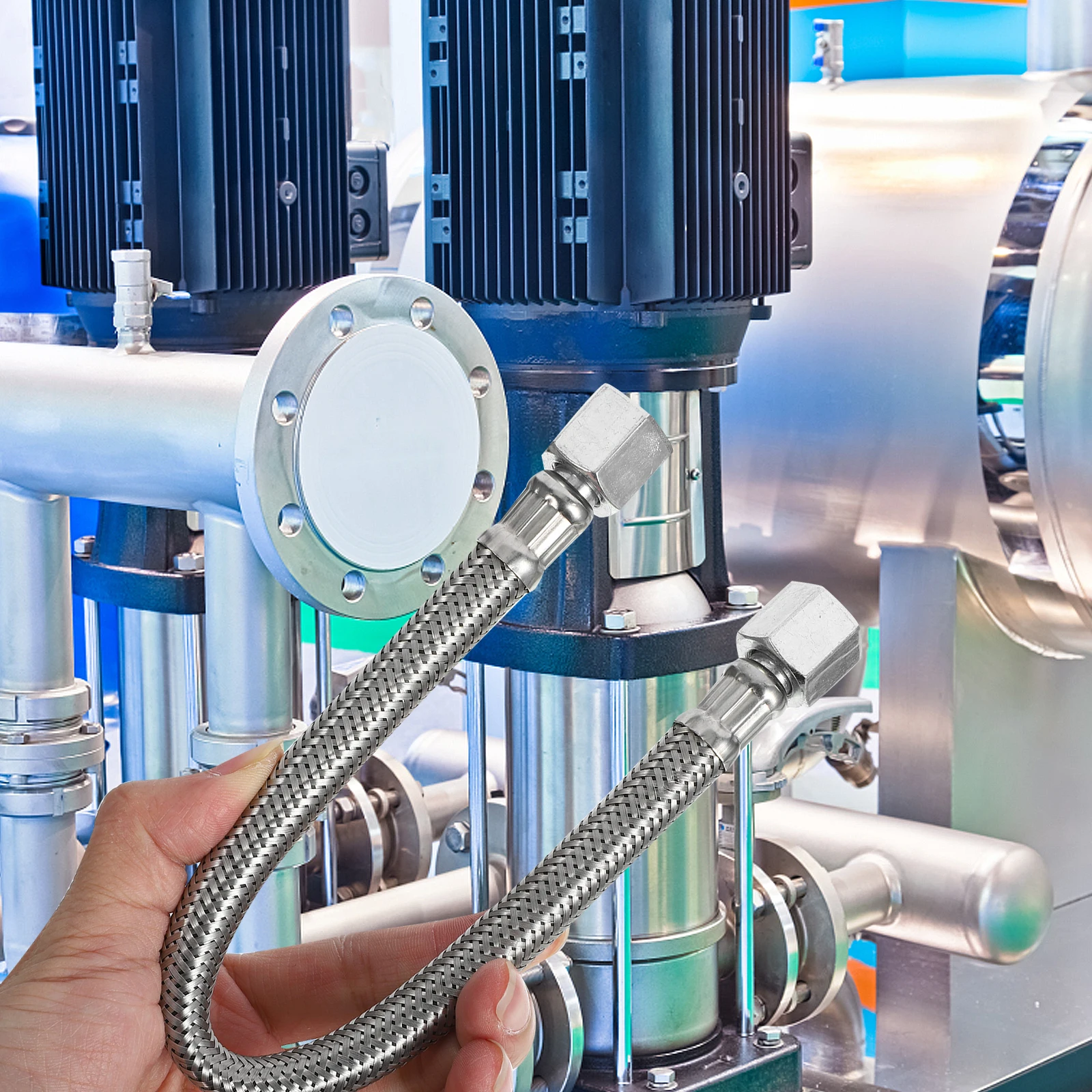 

Stainless Steel Air Compressor Replacement Hose Exhaust Tube Wear-Resistant High Toughness for Pneumatic Tools Equipment
