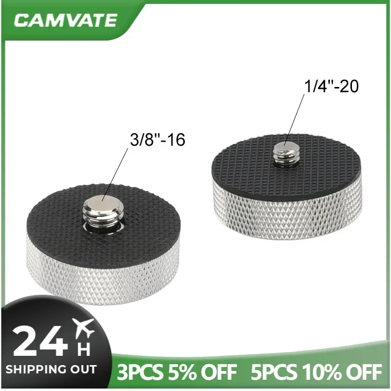 CAMVATE acciaio inossidabile 3/8 "-16 filettatura femmina a 1/4"-20 vite di conversione adattatore per vite filettata maschio per fotocamera/treppiede