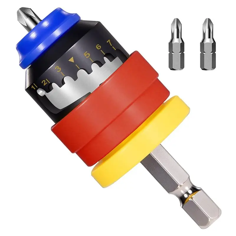 B62B-Magnetic Depth Control 7-Level Adjustable Drywall Screw Setter Driver Bit For Efficient Screw Setting