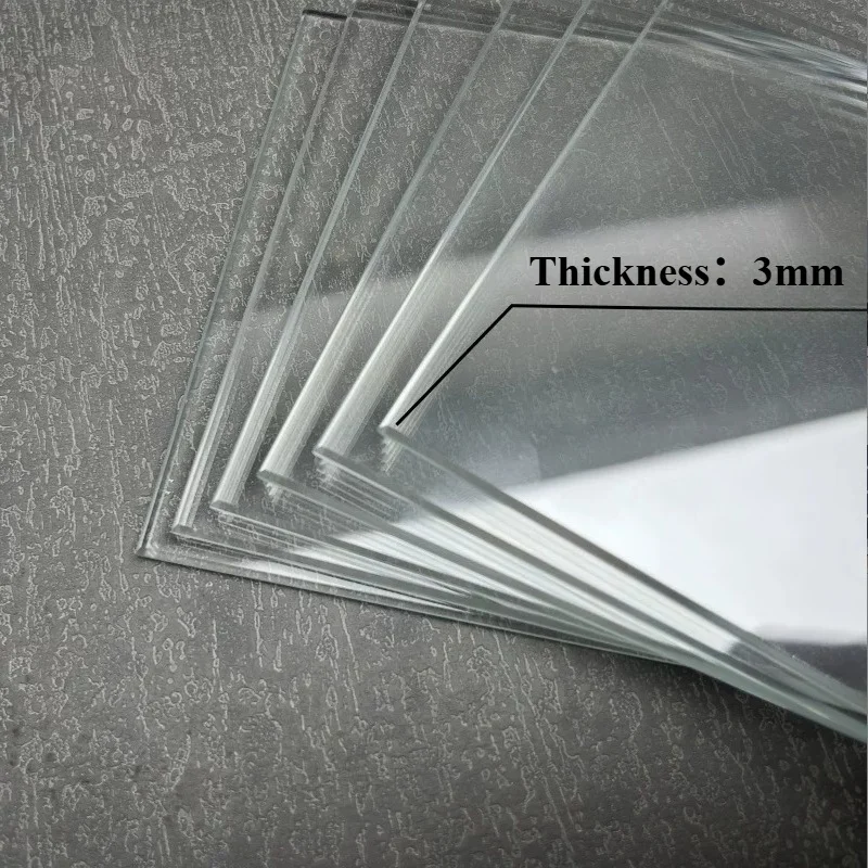 3mm Clear Tempered Glass Plate Heat Resistant High Transmittance Glass Sheet Lab Experiment Accessories