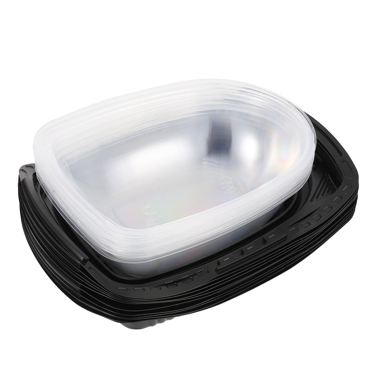 

10Pcs Roast Chicken Boxes High Grade Disposable Take Out Food Containers Clear Lid Large Capacity Restaurant Packaging Boxes