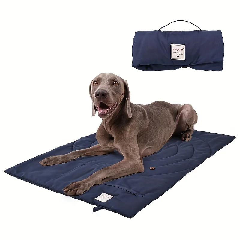 1pc Portable And Foldable Dog Blanket, Waterproof Easy To Clean Dog Cage Pad, Floor Mat, Sleeping Bed For Indoor Outdoor Camping