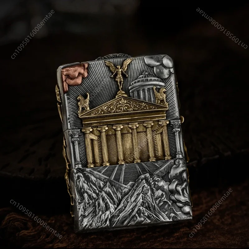 New Zeus hyper realistic 3D carved fuel lighter,classic windproof grinding wheel lighter, collection hobby,cigarette accessories
