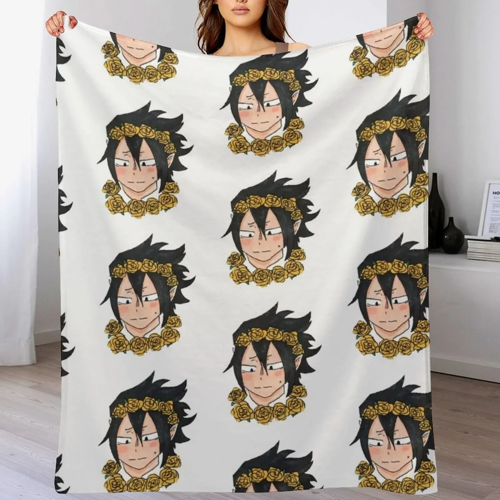 Tamaki Amajiki Flower Crown Throw Blanket Extra Large Throw Weighted anime Blankets