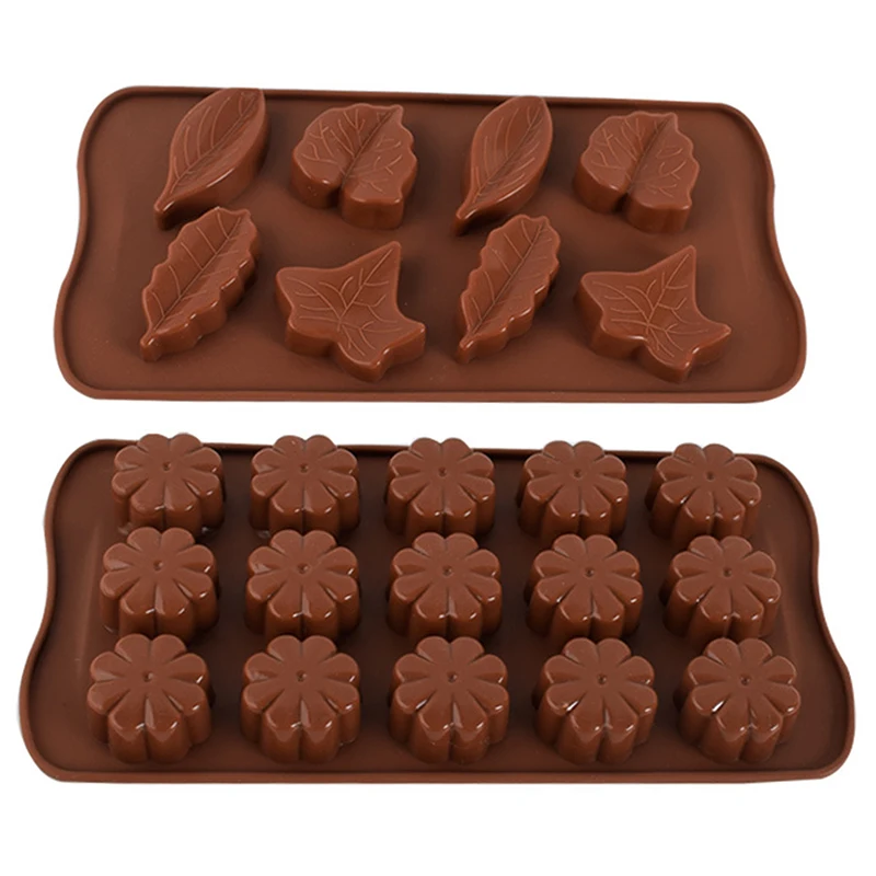 1Pc 8/15 Cavity Maple Leaf Flower Silicone Baking Mould Cake Decoration Kitchen Cookies Chocolate Baking Tools