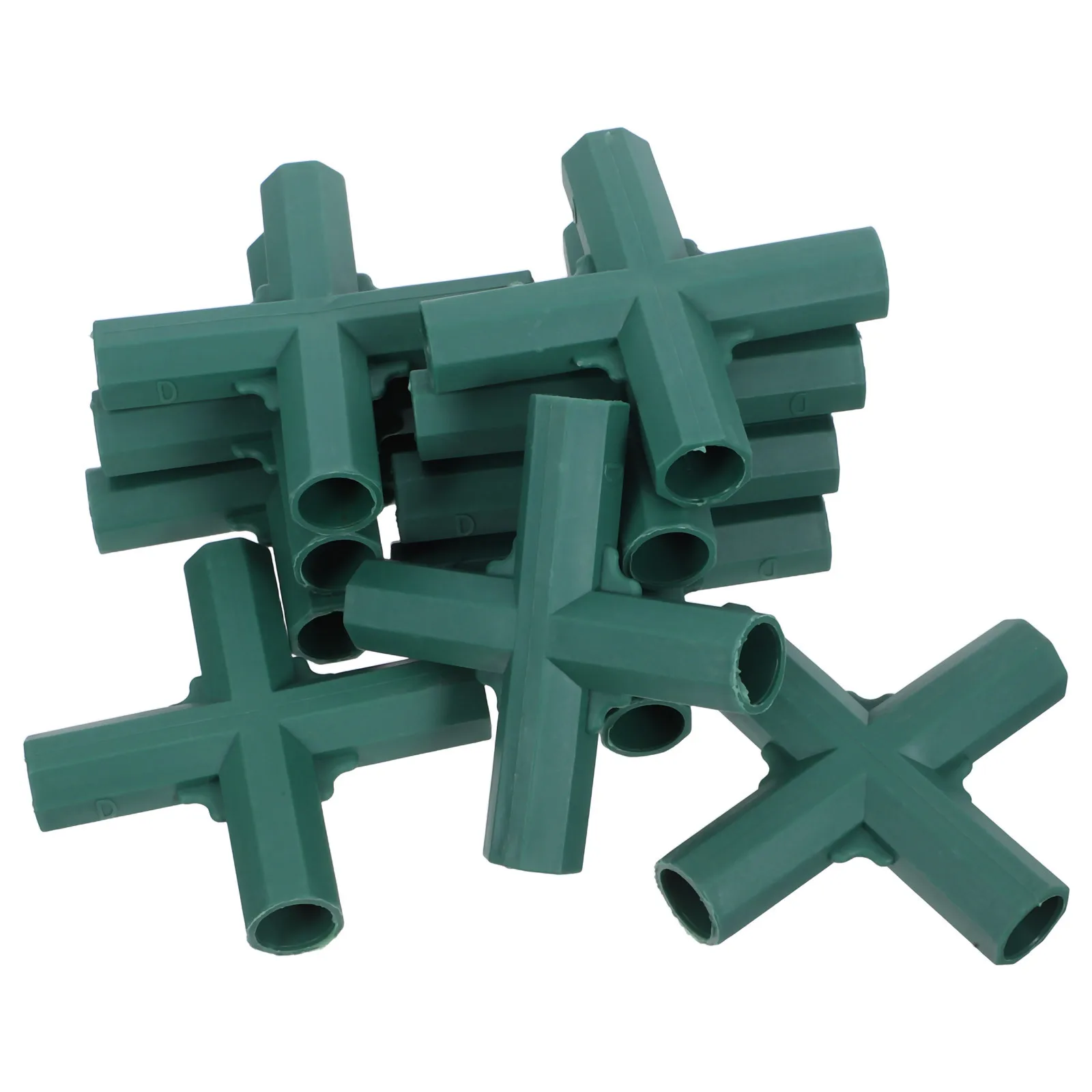 

10Pcs 16mm Greenhouse Frame Connectors High Strength Plastic Tube Fittings for Plant Cages and Shade Cloth Frames