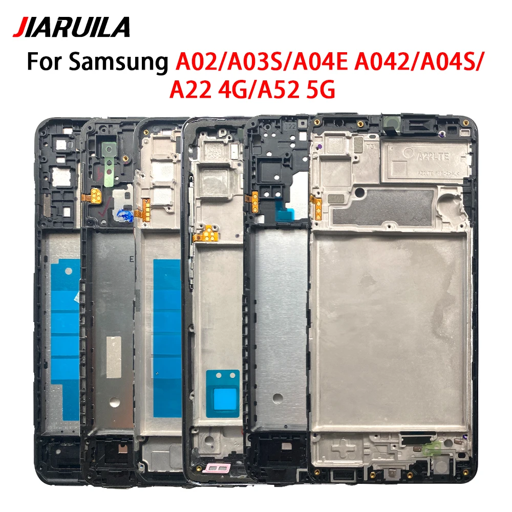 Housing Middle Frame LCD Bezel Plate Panel Chassis For Samsung A04s A14 A22 4G A03S A34 A54 A73 Front Frame Housing Bezel Repair
