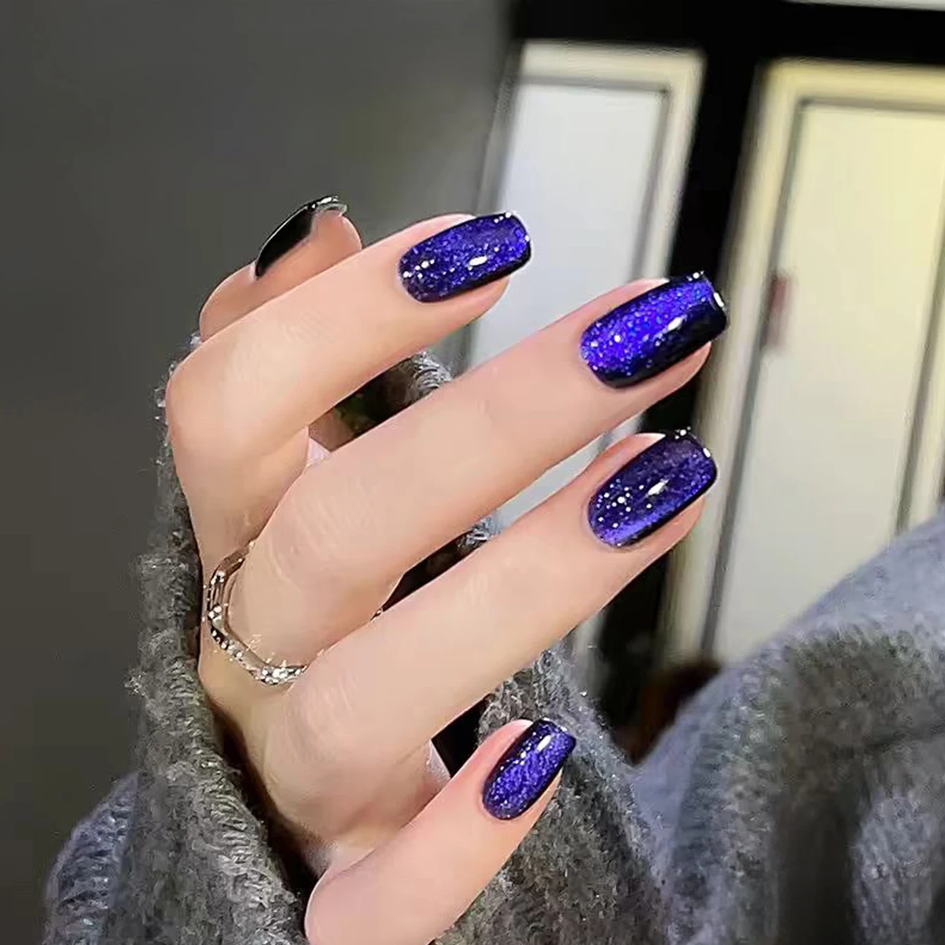 MEC1-12PCS 12ML ブルーグリーンシリーズ 爆発グリッター ドリームキャッツアイ ジェルネイルポリッシュ、2025年人気 ホワイトニングダイヤモンドジェルオイル