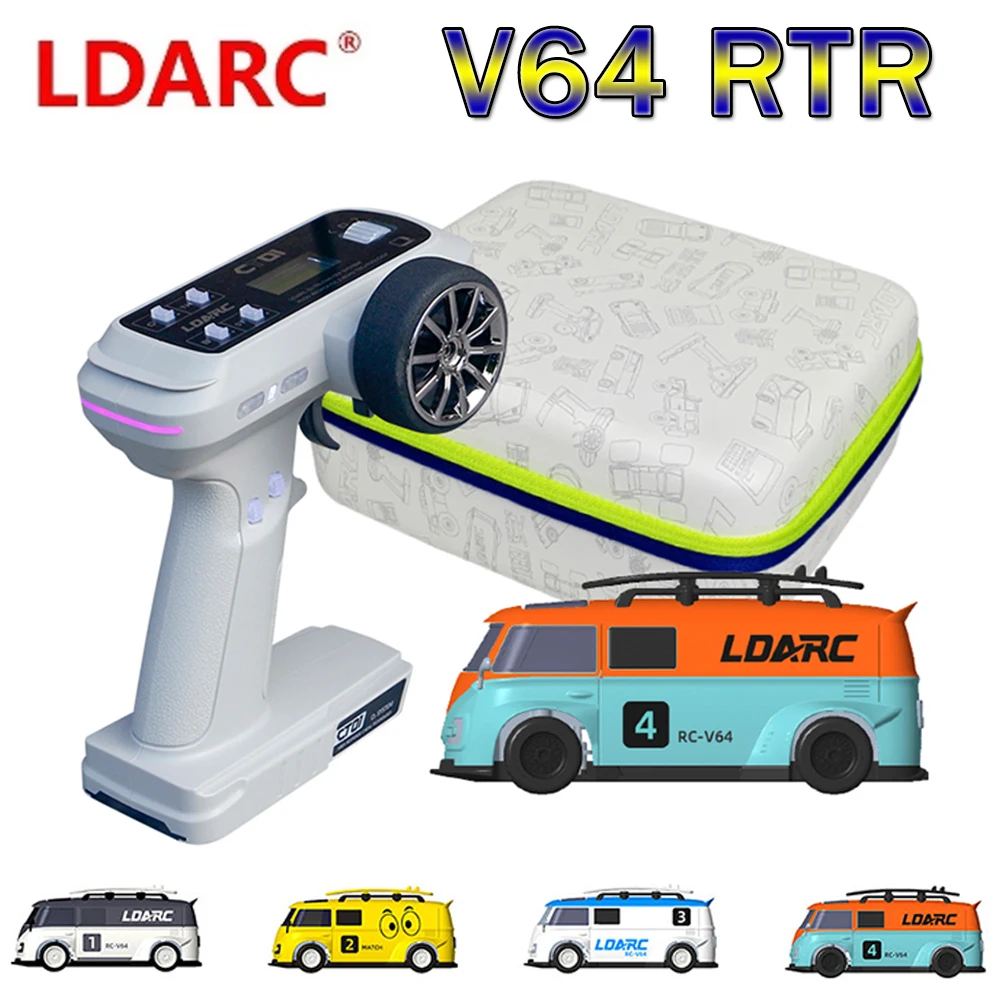 LDARC V64 1/64 PRO z torbą w wersji mini RC samochód turbo pełne proporcjonalne zdalne modele pojazdy zabawkowe dla dzieci dorosłych prezent