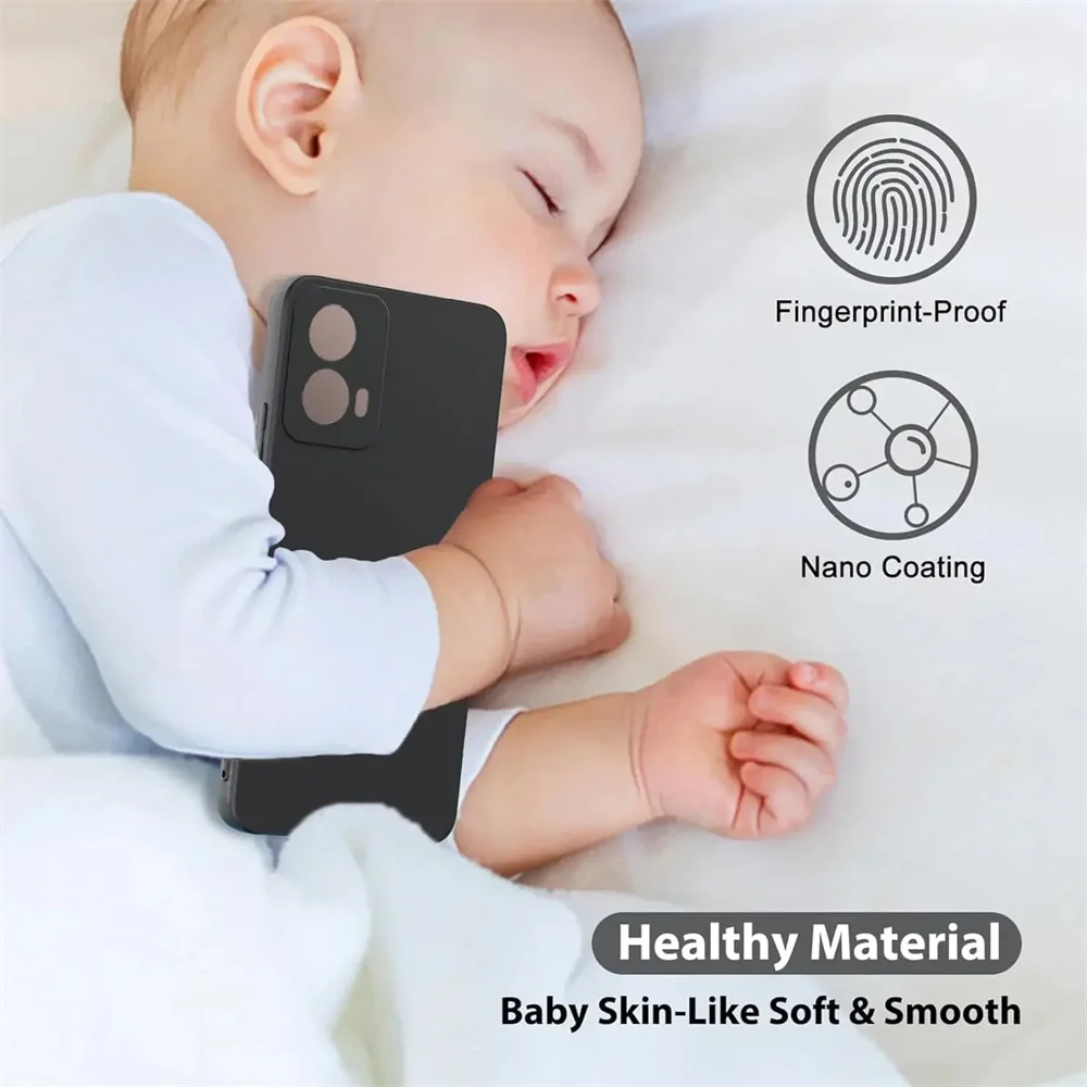 Motorola Moto G04 G13 G14 G24 G32 G34 G54 G84 G85 액체 실리콘 뒷면 커버 방수 가방 용 경량 휴대 전화 케이스