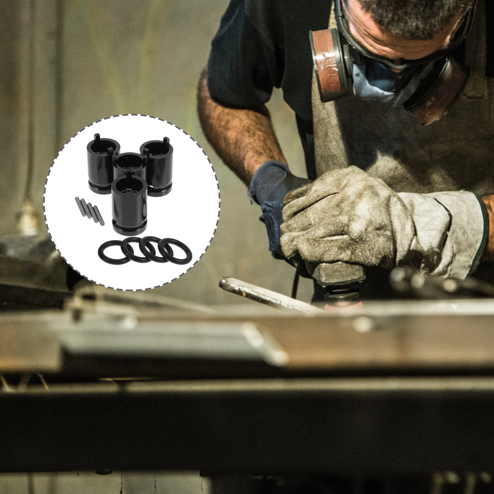 

4Pcs Angle Grinder Socket Wrenches Carbon Steel Durable Manual Electric Tool Sleeves Anti-Slip Power Tool Set for Repair