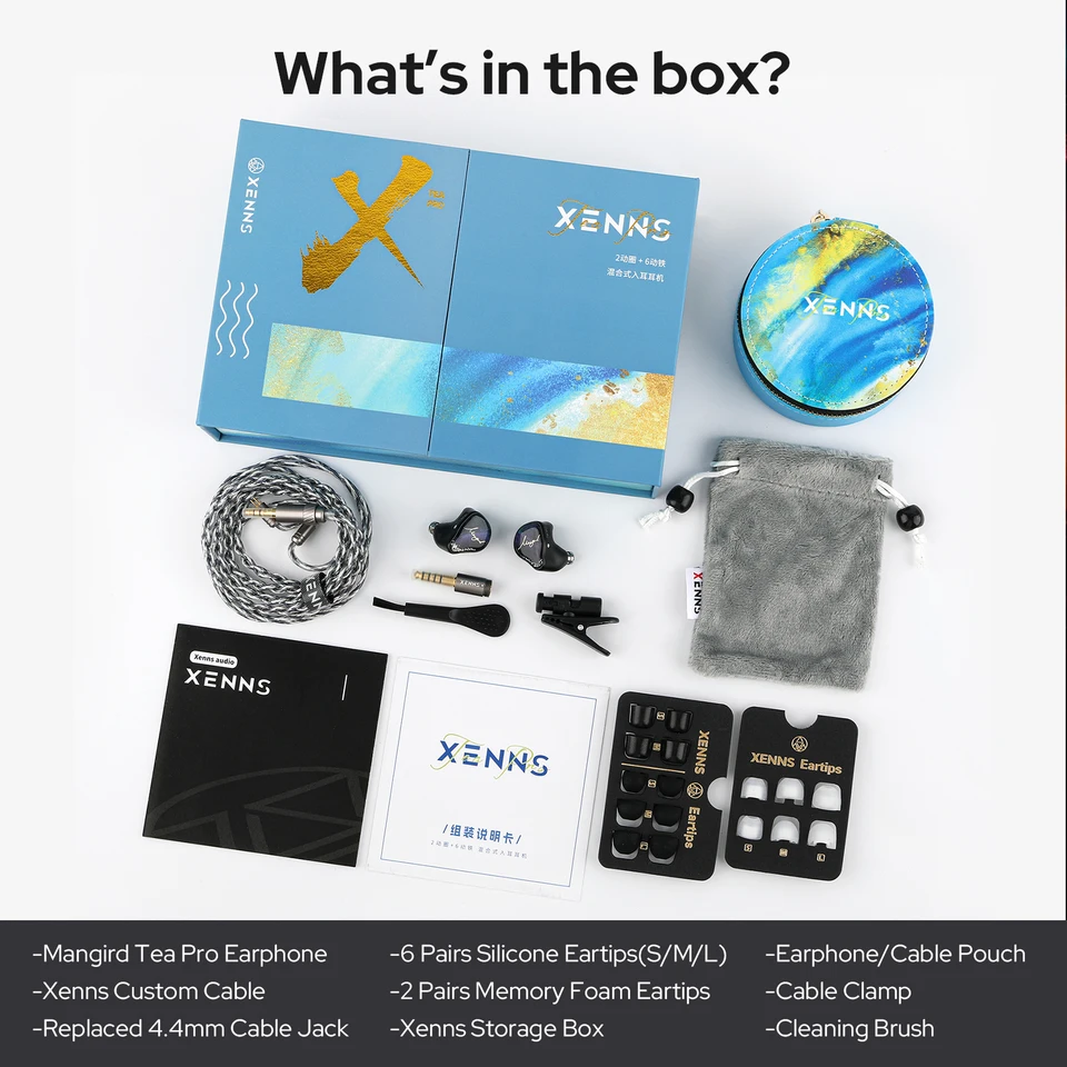 Xenns Mangird Tea Pro 2024 アップデート版 6BA + 2DD ハイブリッド高
