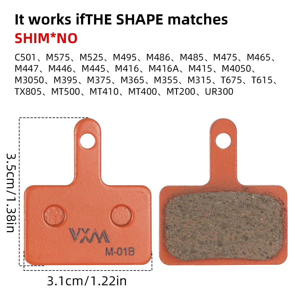 VXM 25 Paar verpackte Fahrrad-Scheibenbremsbeläge aus Keramik und Metall, verschleißfeste Ölbremsbeläge, MTB-Fahrrad-Scheibenbremsen-Zubehör