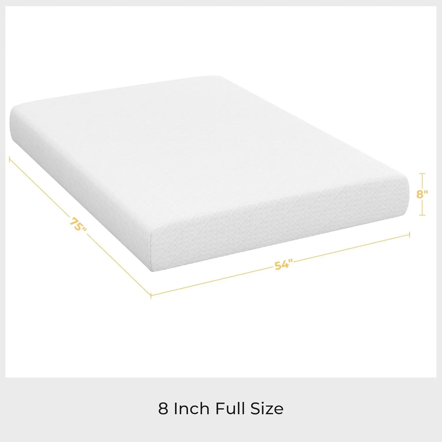 8 Inch Full Size Mattress Cooling Gel Memory Foam Mattress, Green Tea Mattress for Fresher Sleep, Medium Firm, CertiPU