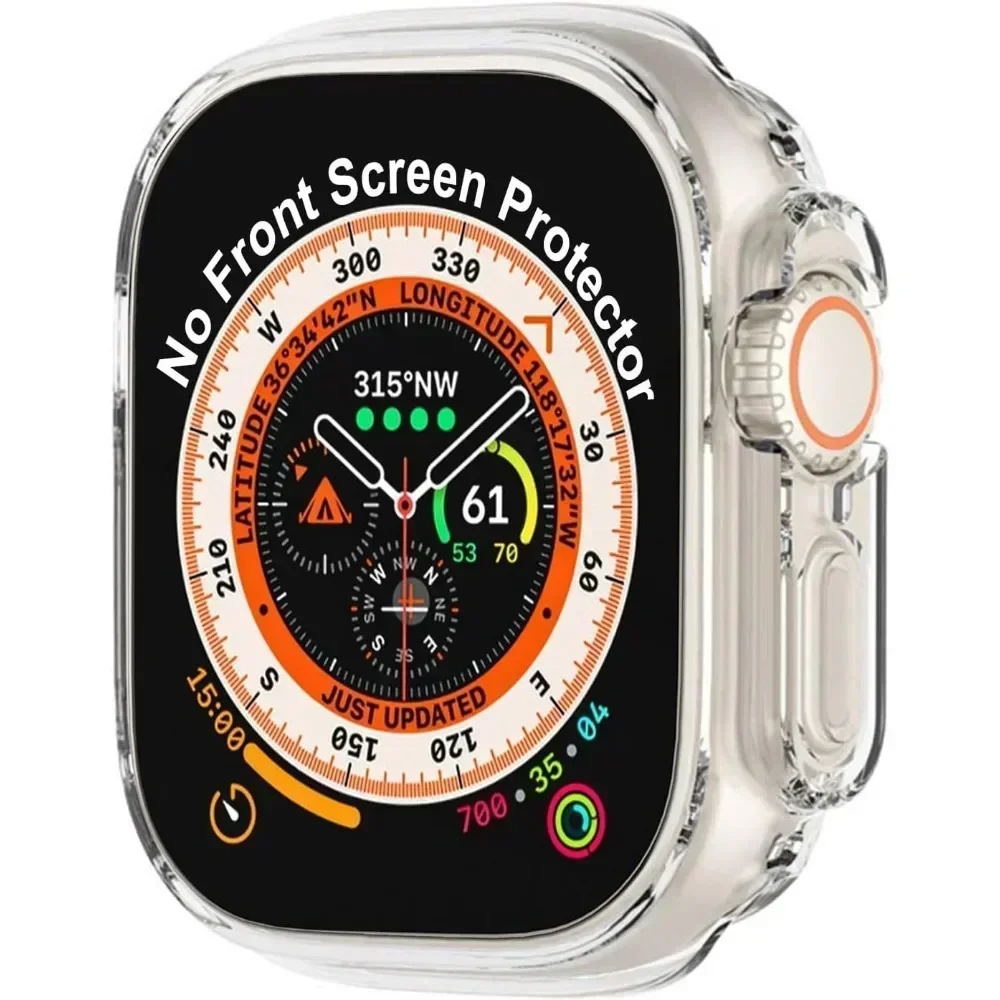 Чехол из ТПУ для Apple Watch Ultra2 49 мм, бампер без защиты экрана, защитная рамка для iWatch 10 9 8 7 6 46 мм 42 мм 45 мм 41 мм