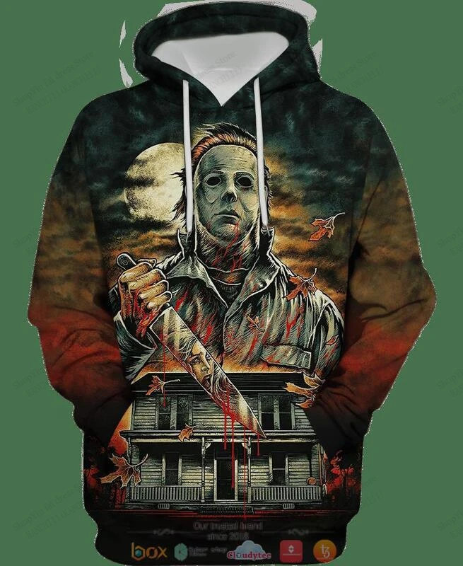 ホラー映画ハロウィン 3d プリントパーカー男性女性ファッションマイケルマイヤーズパーカートレーナーコートメンズスウェット男性服 Moletoms