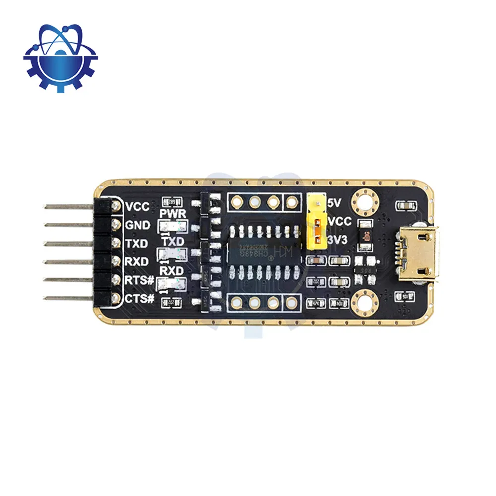 CH343G USB to UART/TTL Serial Communication Module Micro/Mini/Type-A/Type-C Port 5V/3.3V/2.5V/1.8V For Mac Linux Androi Windows