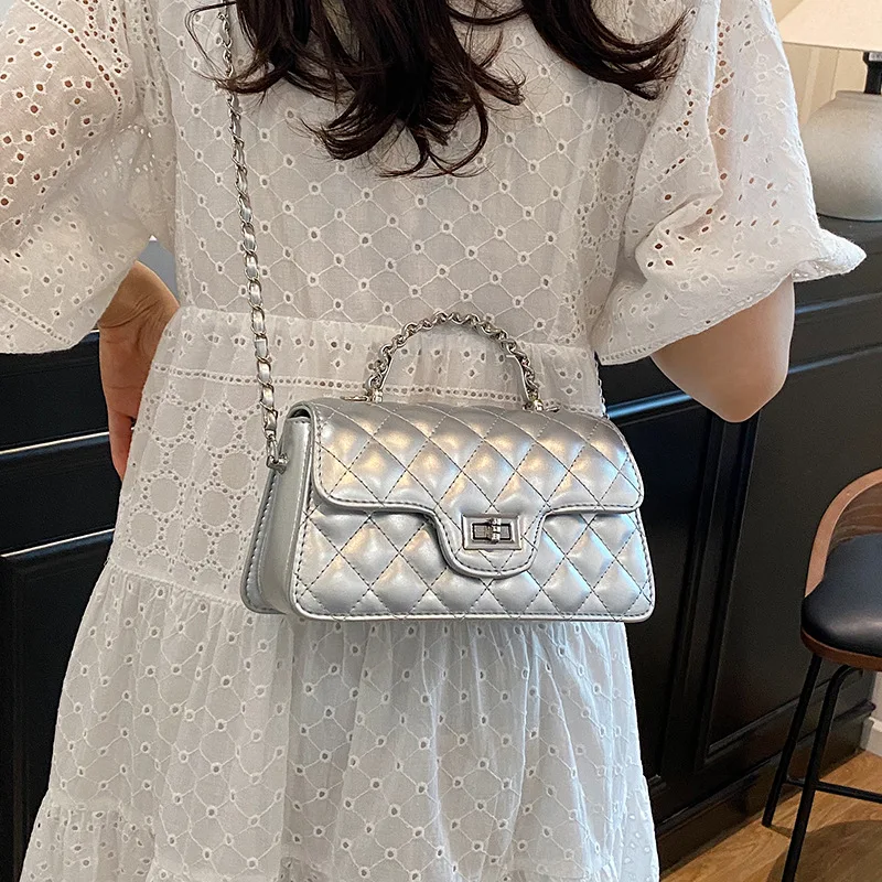 حقيبة كروس بسلسلة بسيطة لعام 2025 للنساء، محفظة كتف متعددة الاتجاهات من الجلد الطبيعي، حقيبة يد صغيرة عتيقة للعمل والمواعدة #2