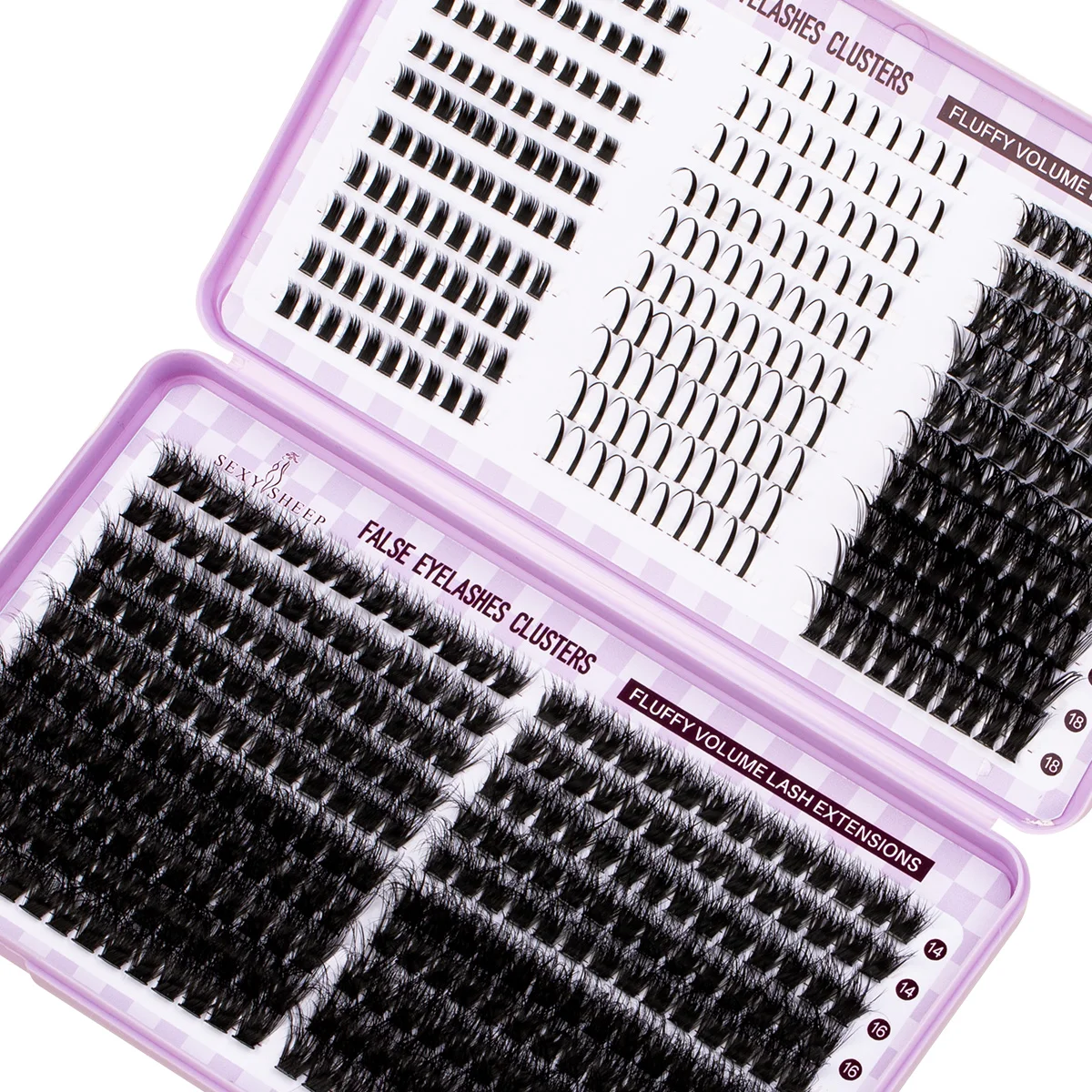 Wimpernbüschel, dicke Volumen-Wimpern, einzelne Wimpernbüschel, flauschige Wimpernverlängerungen, DIY-Wimpern, wiederverwendbar, anfängerfreundlich – Detail 14