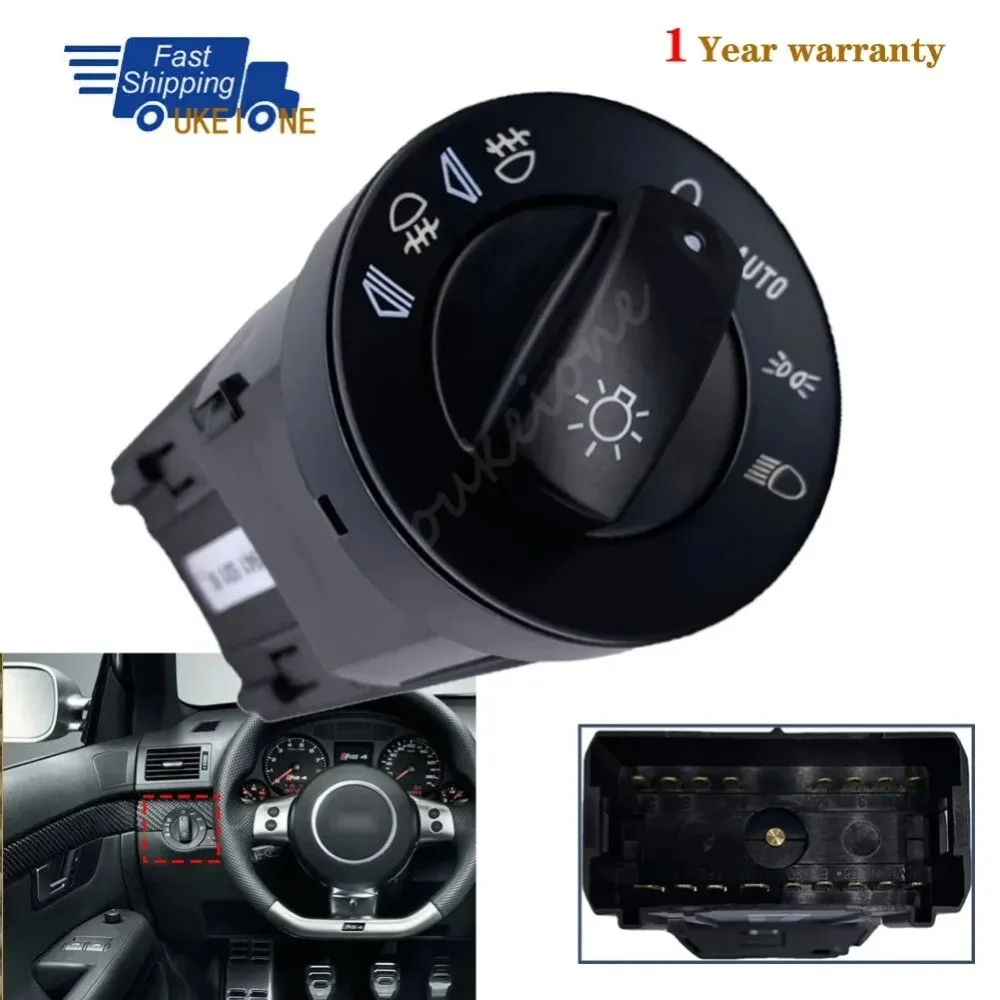 For Audi A4 S4 B6 B7 2000-2018 Fog Light Headlight Control Switch Regulator Button AUTO Car Accessories 8E0941531B Replace Parts