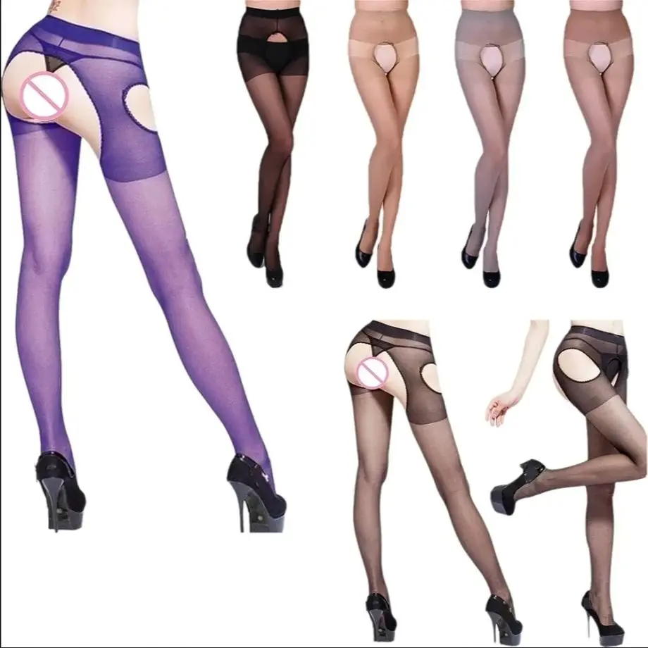 

Sexy Stockings for Women, Sexy Open-Crotch Ultra-Thin Lace Pantyhose for Women, Seductive and Sexy Light Legs Nude Pantyhose