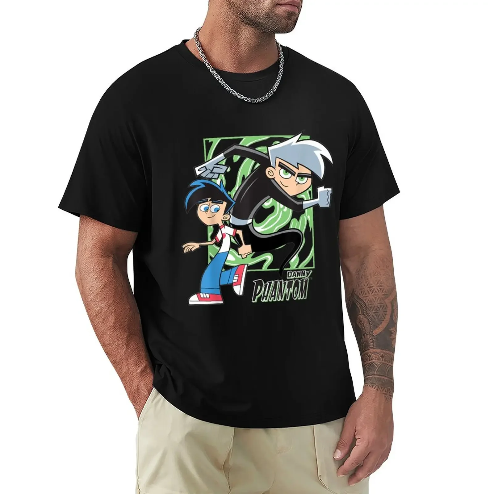 

hippie clothes plain mens t shirt graphic Danny Phantom With Both Danny And Phantom T-Shirt new in tops& tees shirt homme 2024