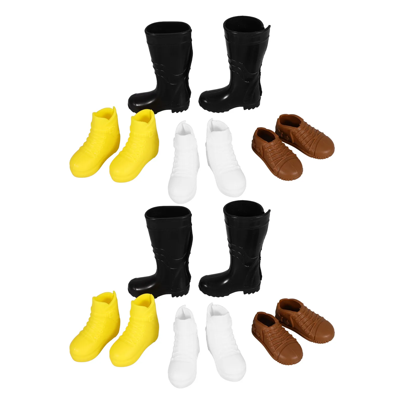 

8Pairs Miniature Shoes for Decorative Mini Shoes Adornments Wear-Resistant Plastic Smooth Edges Mini House Decor Tiny