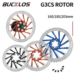 BUCKLOS 자전거 디스크 브레이크 로터, 180/203 PM IS MTB 로터 어댑터, MTB 브레이크 세트, 사이클링 부품, 160mm, 180mm, 203mm