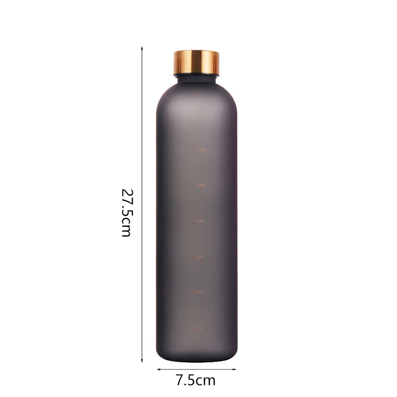 New Transparent With Time Scale Water Bottle Creative Large Capacity Leakproof Drop-Resistant Plastic Drink Cup For Climb Travel images - 6