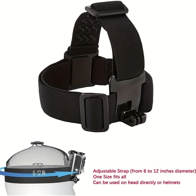Head Strap Action Camera For Gopro Hero 12 11 10 9 8 7 6 5 4 Accessories Head Belt Strap Mount Adjustable