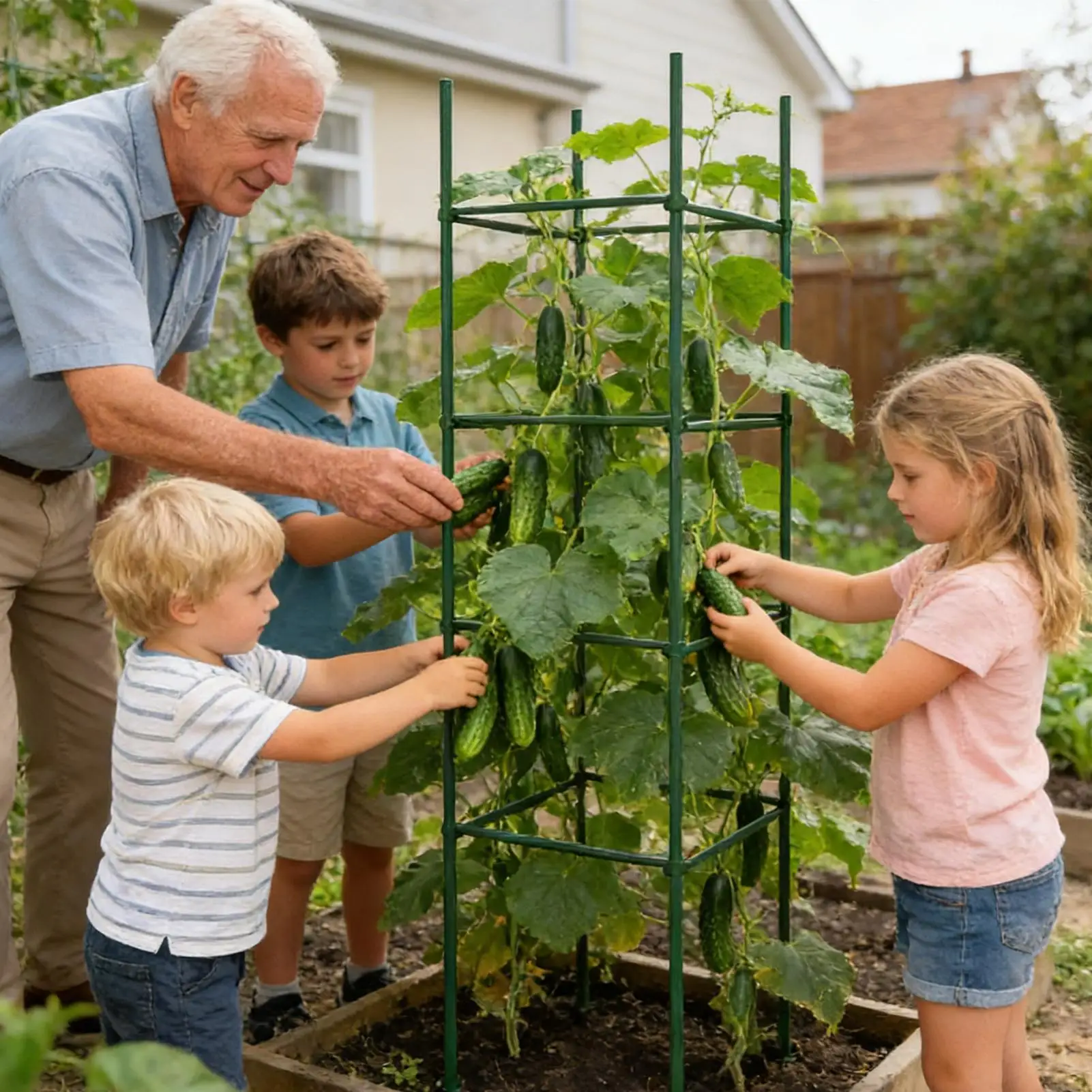 Tomato Stakes And Supports 36-piece Flexible Climbing Connector Clips Poles Plant Support Stakes For Gardening Vegetable