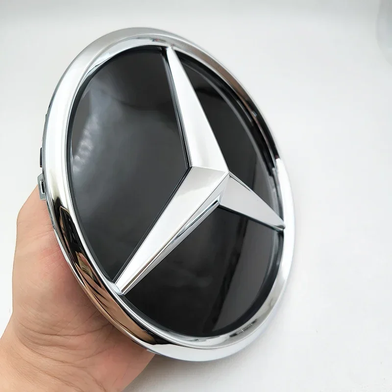 

185mm Chrome Black Mirror Car Grille Star Emblem Badge Front Grill Logo For Mercedes Benz CLA W117 W118 GLA X156 Accessories
