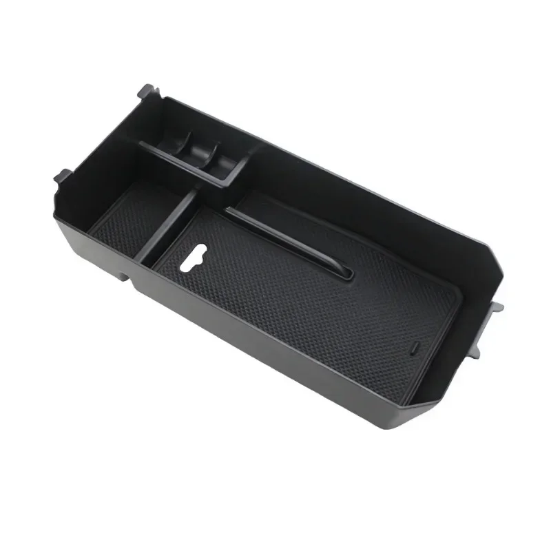 

For Mercedes Benz C Class W205 GLC X253 2015-2022 ABS Black Car Armrest Storage Box Mobile Phone Tray Interior Car Accessories