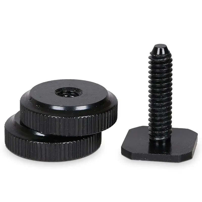 (NEW) Camera Hot Shoe Mount To 1/4Inch-20 Tripod Screw Adapter,Flash Shoe Mount For DSLR Camera Rig (Pack Of 4)