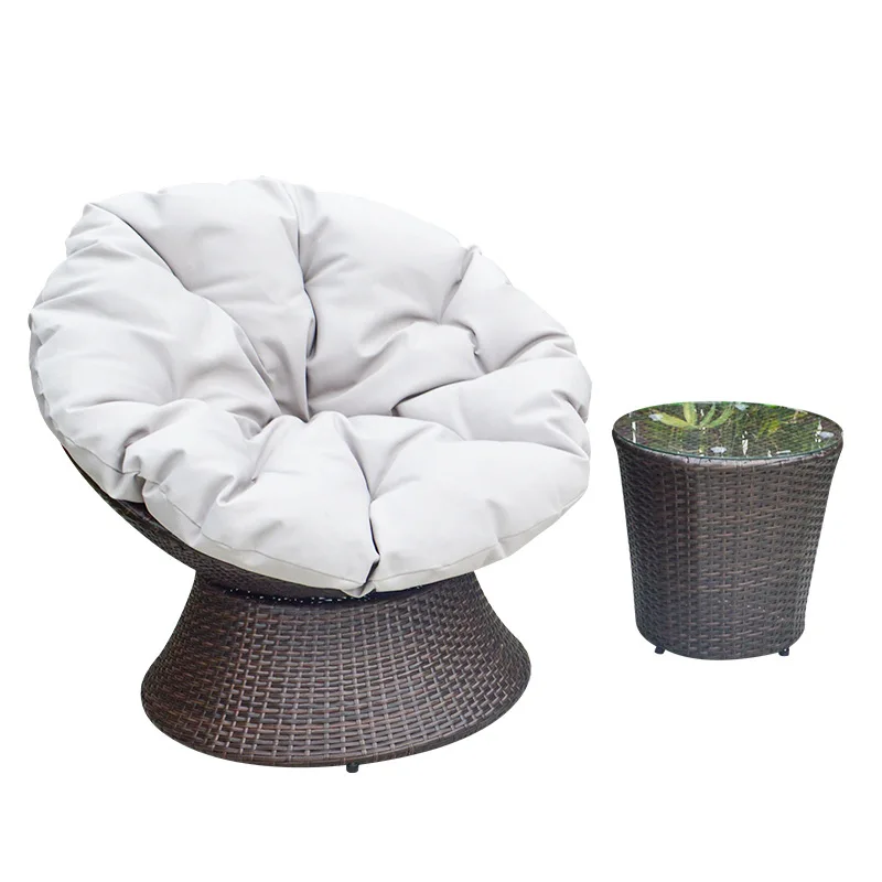 

Outdoor balcony lazy sofa chair rattan circular rotating rattan outdoor leisure courtyard single sofa rattan