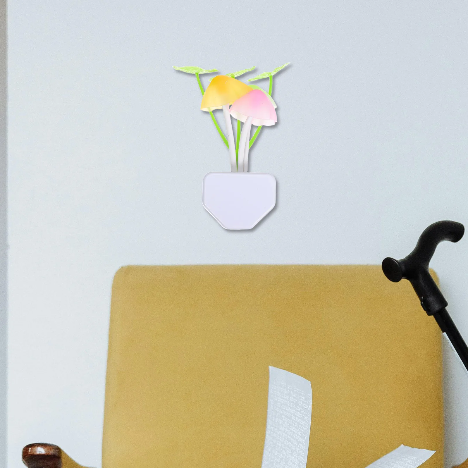 3個入り キノコ型ナイトライト LED電球 暖色系 ノンフリッカー 目に優しい 寝室用ナイトランプ ソフトグロー 装飾ムード照明