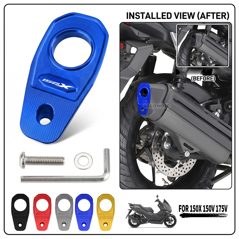 NEW FOR ZONTES ZT150X 150X 150 X 150V 175V 2026 Modification Parts Exhaust Pipe End Decorative Cover, Rear Anti-Collision Cover