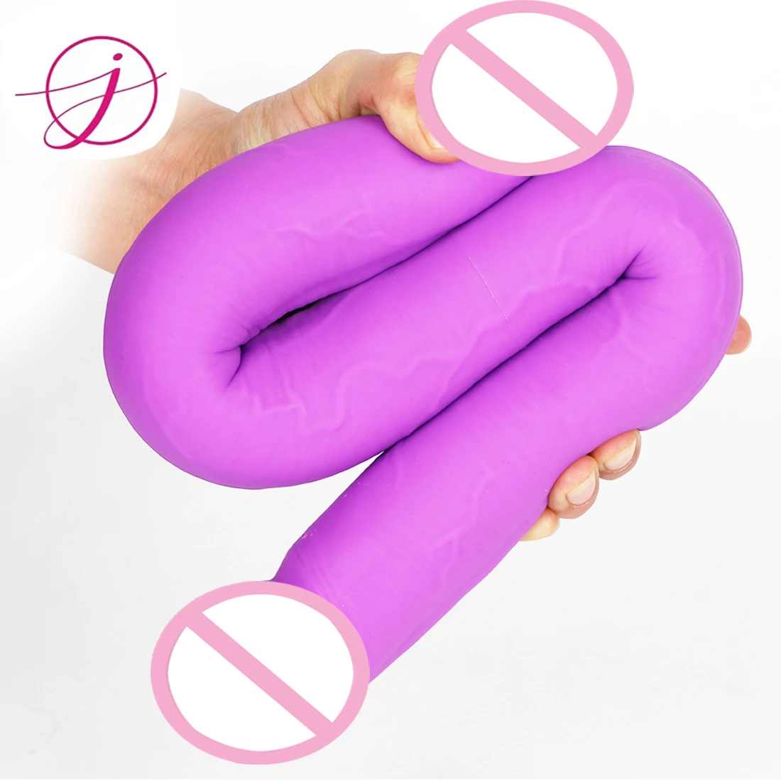 49CM Long Thick Double Dildo Anal Plug Stimulate Vagina Dick Anus Soft Penis Butt Plug Phallus Sex Toys for Gay Lesbian Sex Shop