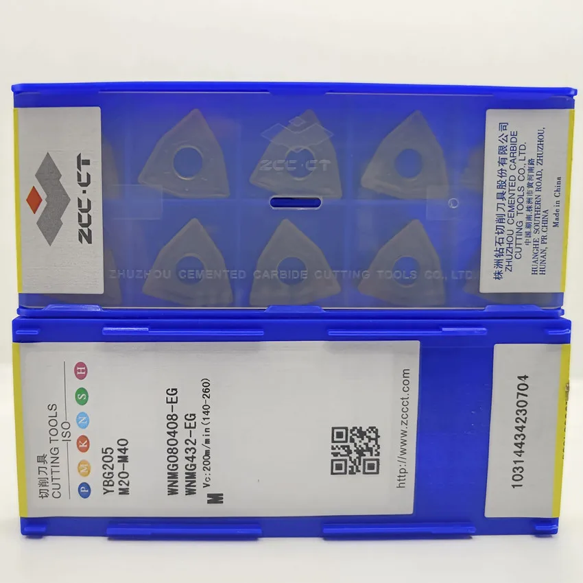 WNMG080404-EG YBG205/WNMG080408-EG YBG205/WNMG080412-EG YBG205 WNMG431 WNMG432 WNMG433 ZCC.CT plaquettes carbure CNC 10 pcs/box